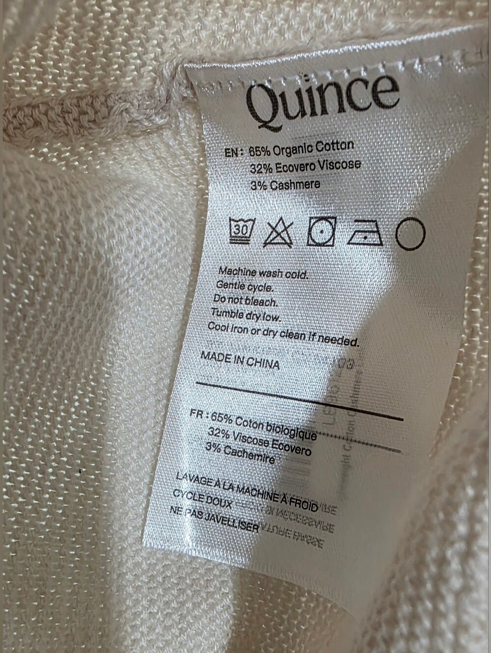 Quince Lightweight Cotton Cashmere Link-Stitch Dolman Sweater - Picture 9 of 9